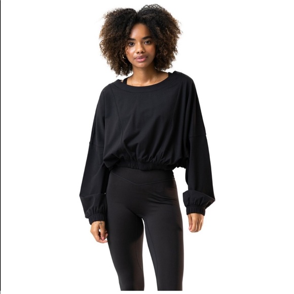 Balance athletica draw string crew neck hoodie - Picture 1 of 4